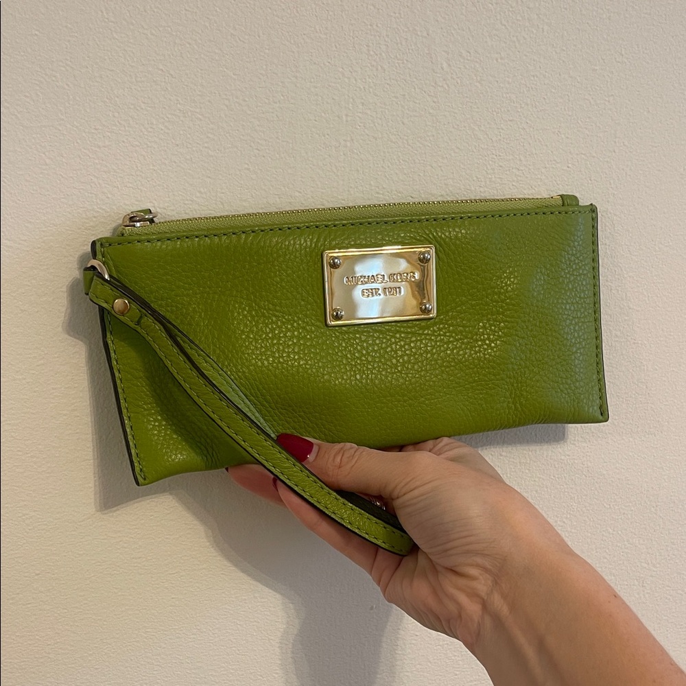 Michael Kors Lime Green Wristlet